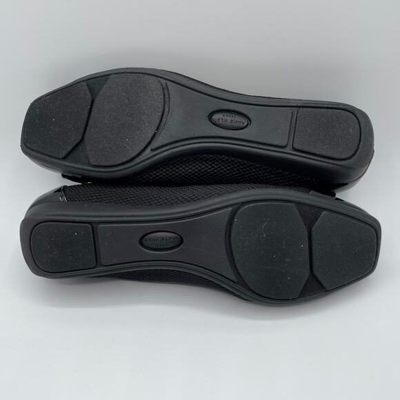 Anne Klein Iflex Size 9 Black Unice Ballet Flats Cap Toe Slip On Comfort Shoes - Picture 8 of 9